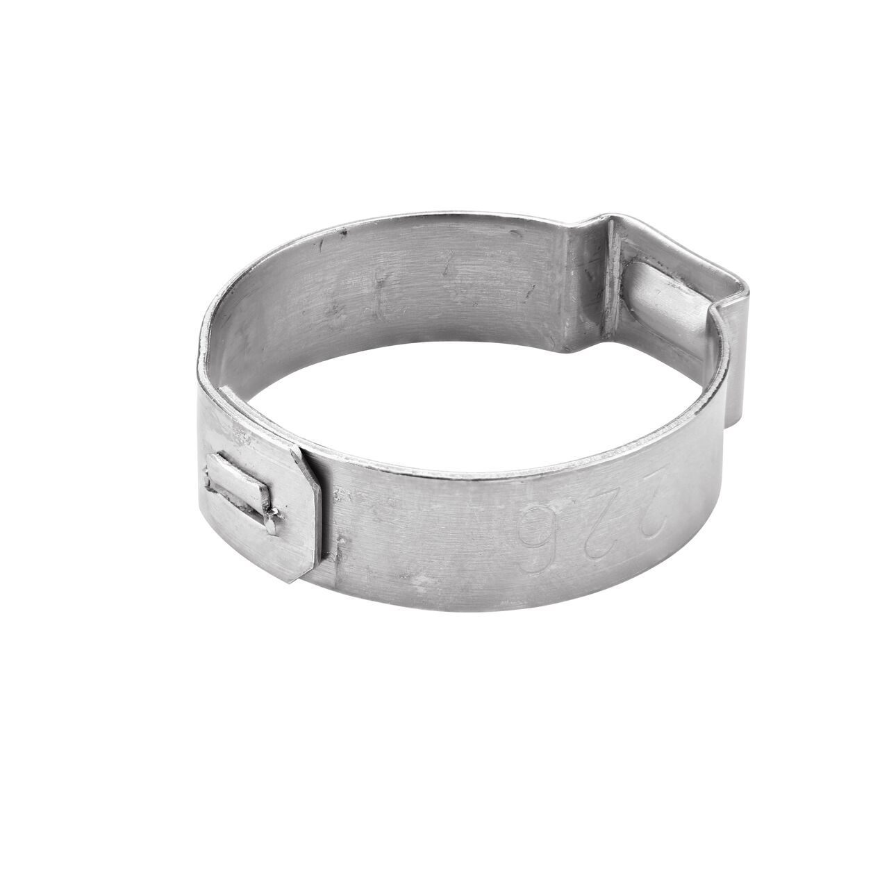 The NDS 226R Stainless Steel Pinch Clamp (NDS NC-155000-013) secures hoses and pipes together and provides a leak and corrosion-resistant connection point