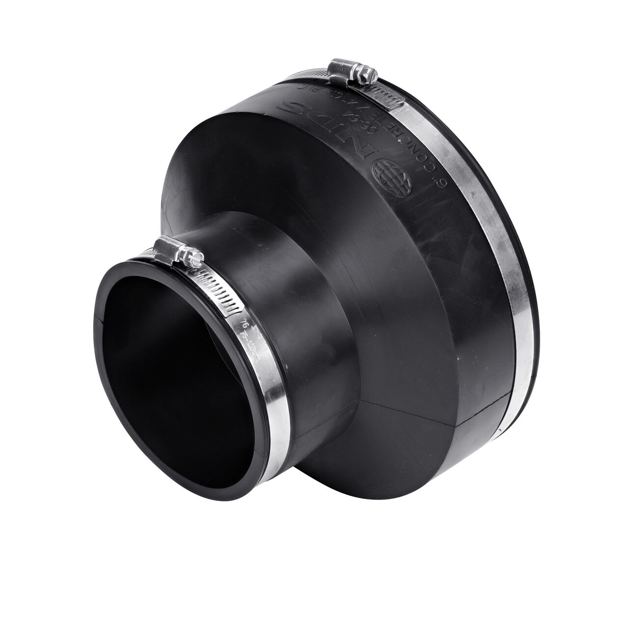 The NDS flex coupling connects 6 in. concrete pipe to 4 in. cast iron/sewer & drain or DWV pipes and are to be used in non-pressurized utility and plumbing applications (NDS 06-64)