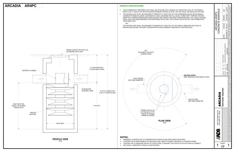 Arcadia 4 Concrete Manhole Detail