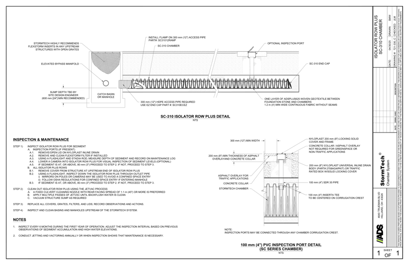 SC-310 Stormtech Isolator Row