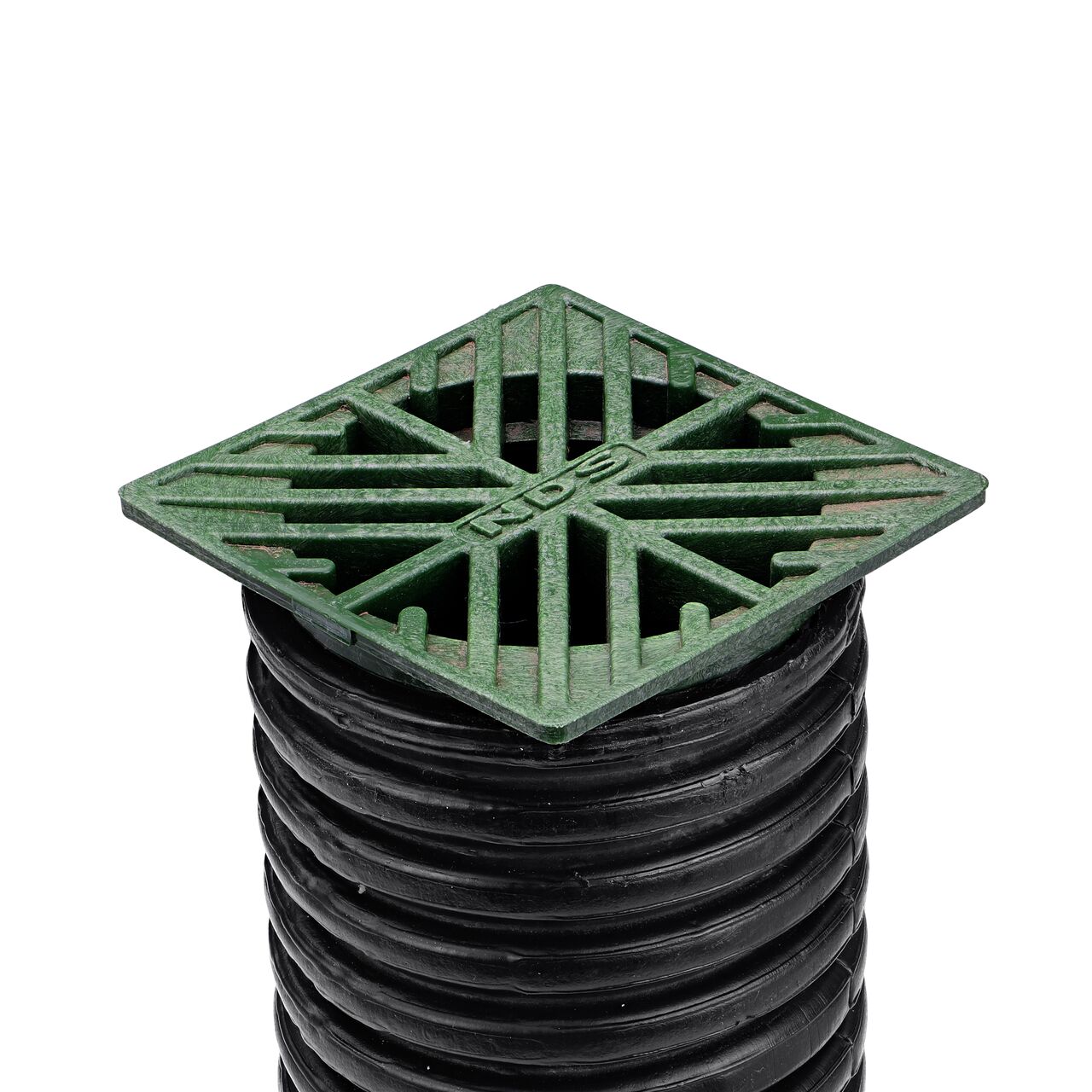 NDS Green plastic 4 in. Square Grate fits 3 in. Drain Pipes & Fittings installed in 3 in. Single -Wall Corrugated Pipe (NDS 1)