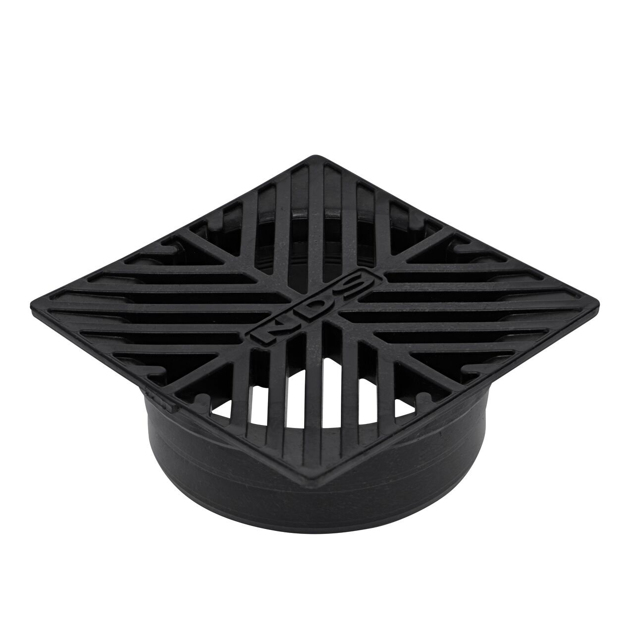 NDS 5 in. Square Grate in Black Plastic (NDS 8*, NDS 8)