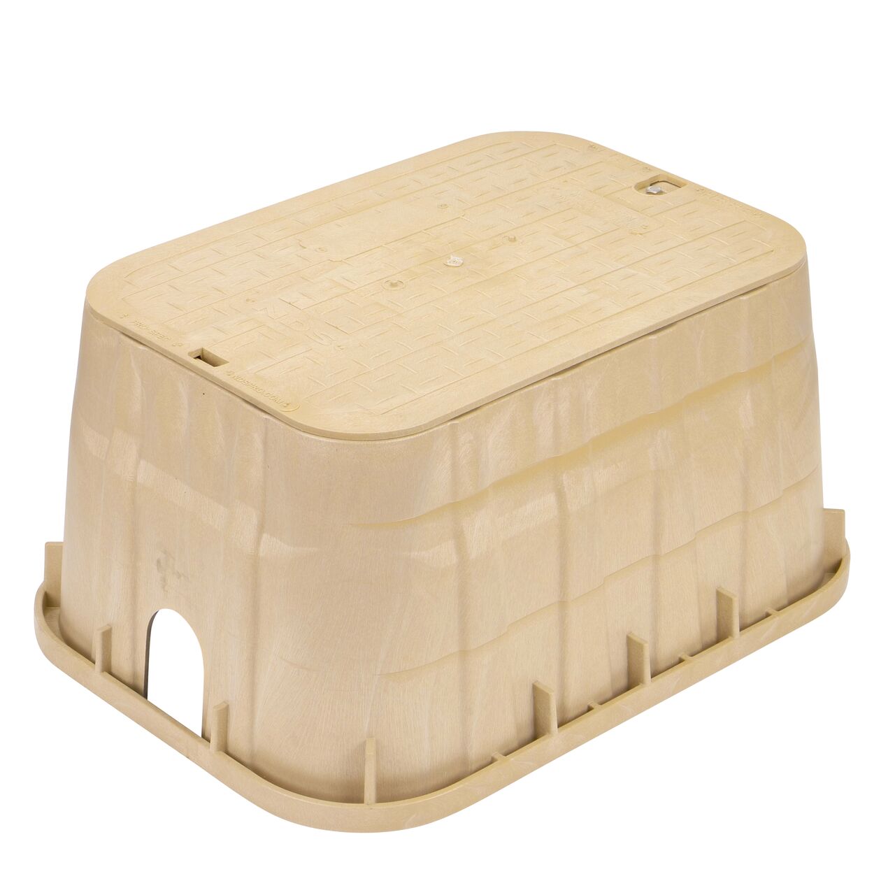 The NDS 13 in. X 20 in. Rectangular Pro-Spec® Series Jumbo Valve Box and Cover is a 12-5/8 in. high Sand Box and Sand Cover with Irrigation Control Valve markings on the lid (NDS 318BCBSAND) and protects underground irrigation and sprinkler system components and keeps them out of sight