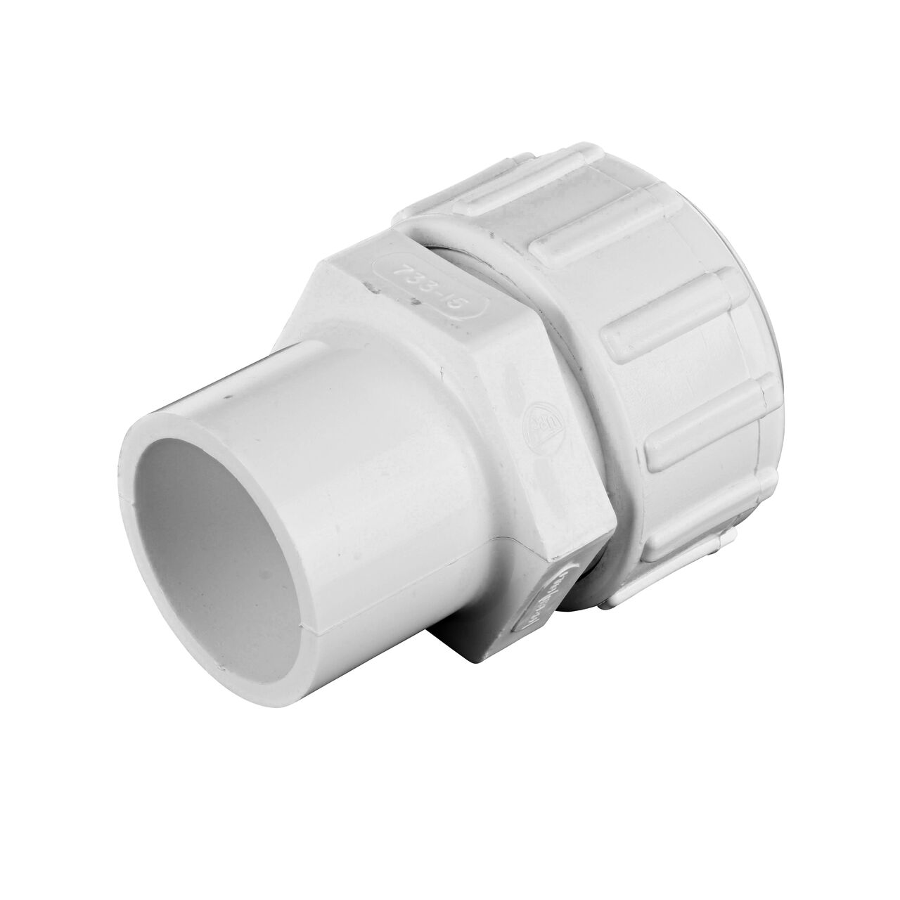 Threaded FPT connection end on the NDS 1 1/2 in. IPS Spigot X SDR-9 CTS Flo-Lock™ Gripper Adapter (NDS 733-15)