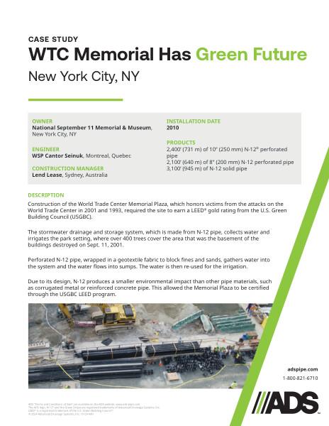 WTC Memorial Has Green Future (New York City, NY) Case Study
