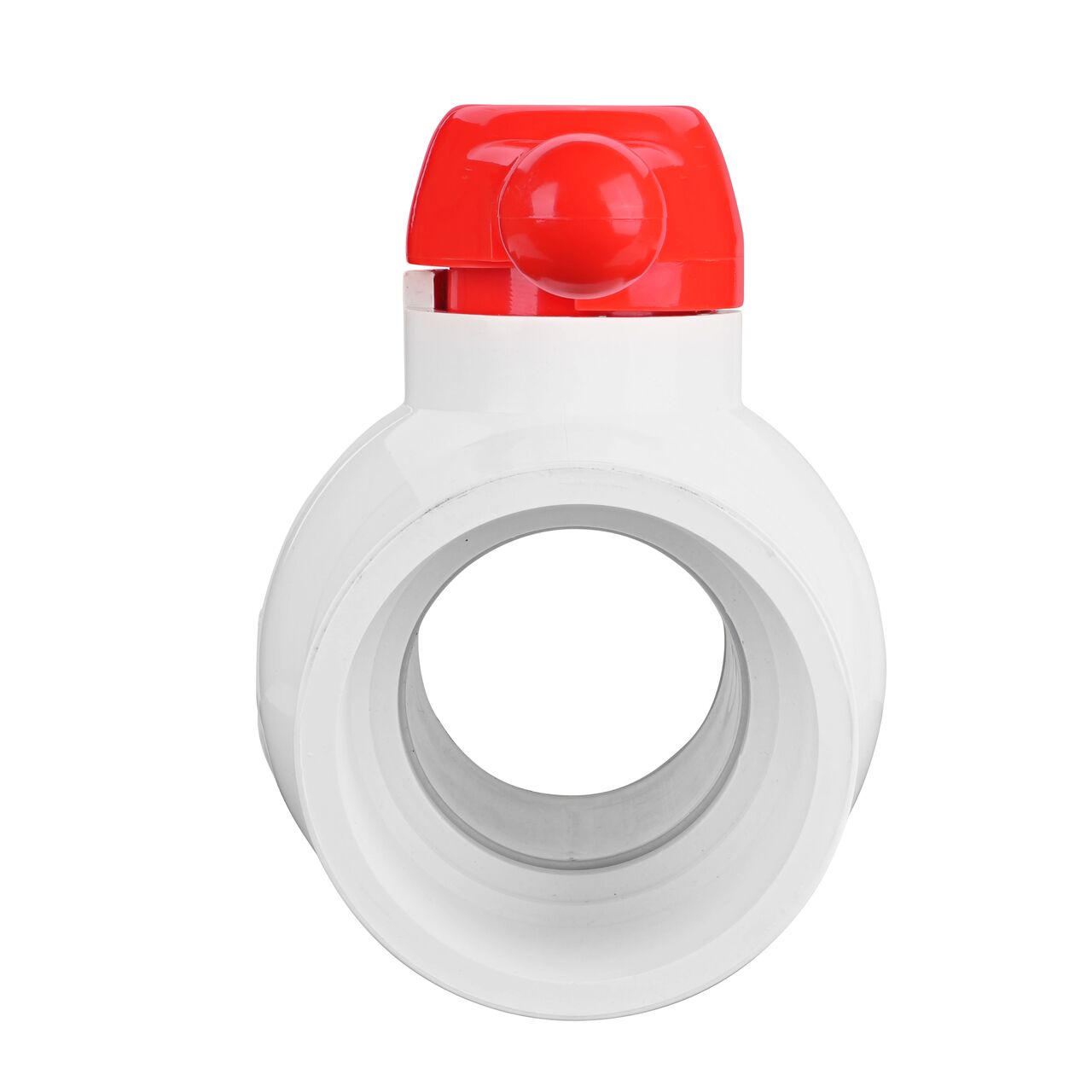 NDS 4 in. PVC CTS Ball Valve direct water flow one-way through pipes when the ball valve opens that is perfect for pool and spa, irrigation, and plumbing installations (NDS E1310-40)
