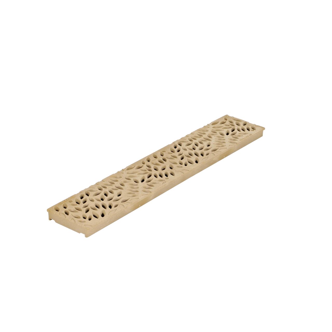 NDS Spee-D® Channel Drain Grate, Decorative Botanical Design in Sand Plastic fits Spee-D Channel Drain (NDS 252S)