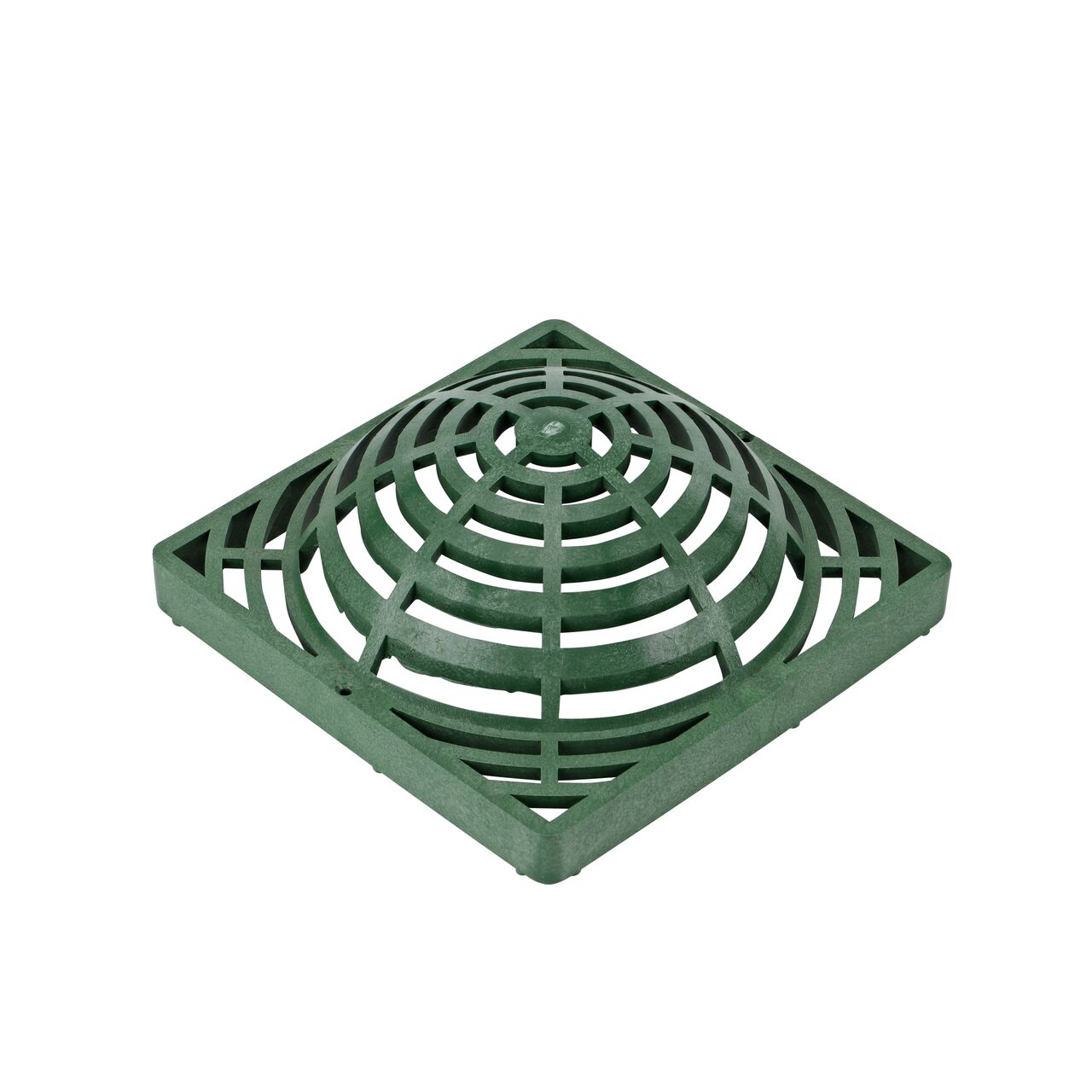 Hero Shot of Green Plastic Atrium 9 in. Square Catch Basin Drain Grate (NDS 991)
