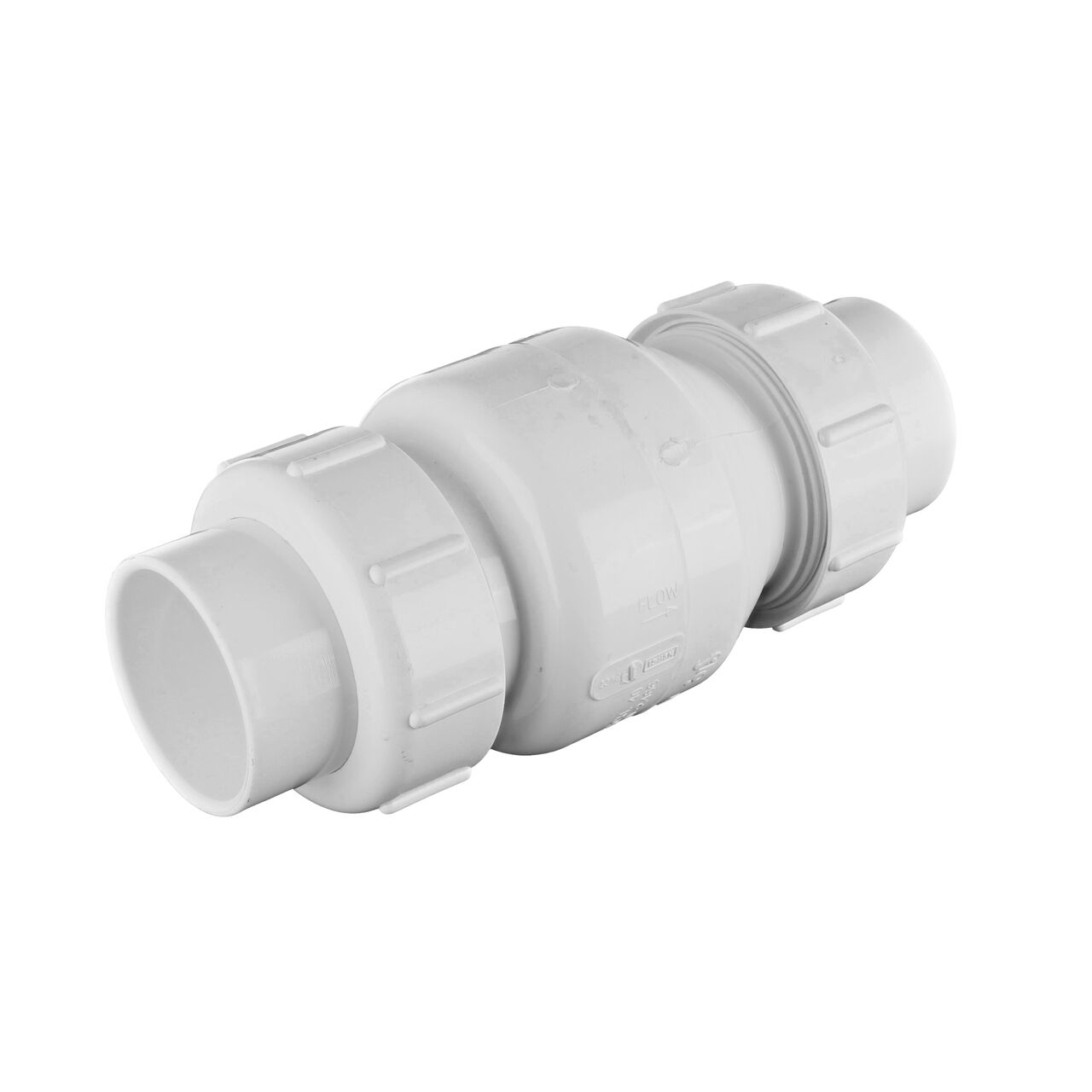 Alternate direction of the NDS White 2 in. union end by union end PVC True Union Swing Check Valve (NDS 1720-20)