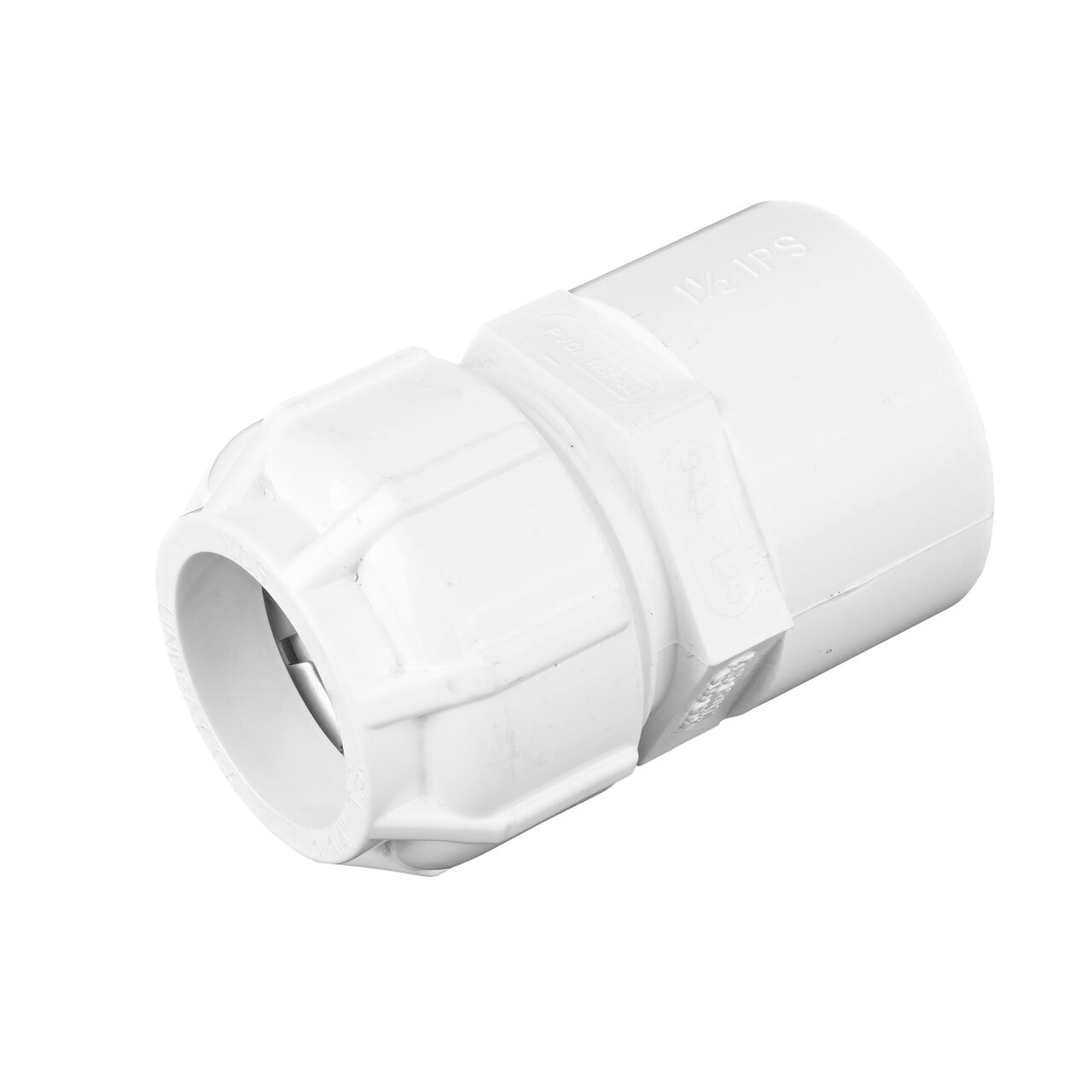 The NDS 1-1/4 in. CTS FPT X 1-1/2 IPS Spigot Flo-Lock™ Gripper Adapter (NDS 935-125) provides a leak-resistant connection between pipes