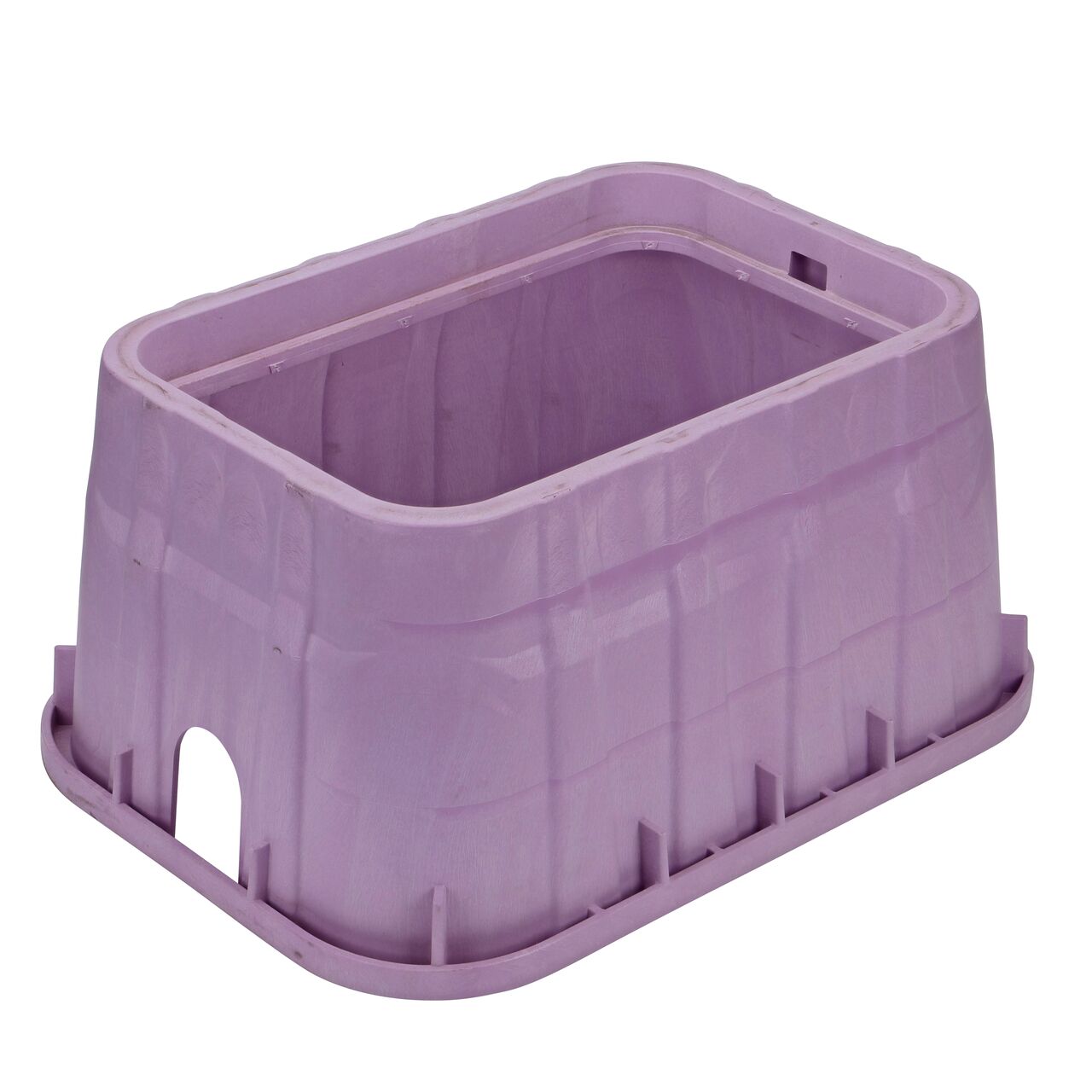 Alternate view of the longer length side on the NDS Purple plastic 13 in. X 20 in. Rectangular Pro-Spec® Series Valve Box (NDS 318PB)