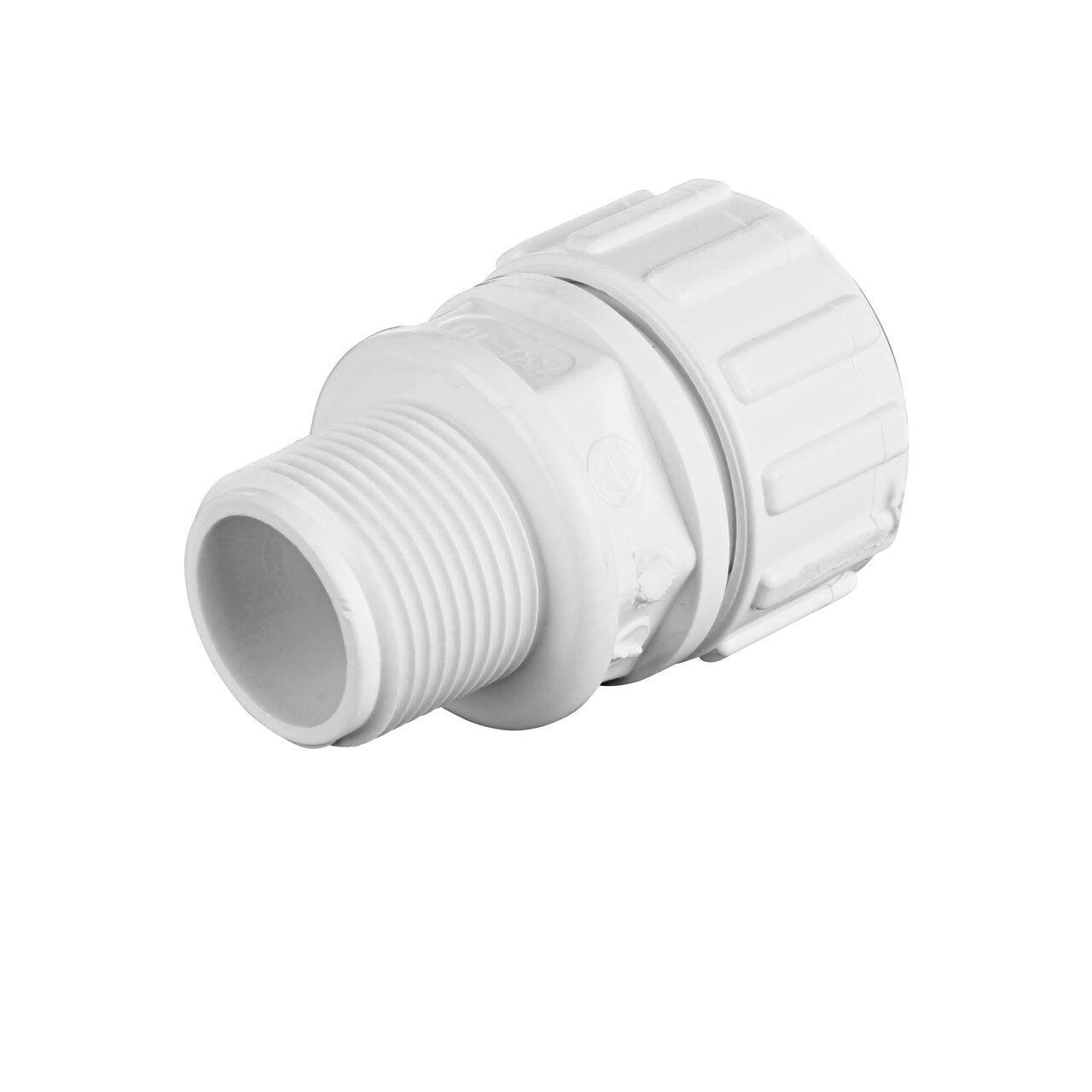 Threaded MPT connection end on the NDS 1 in. Flo-Lock™ Gripper Adapter (NDS 730-10)