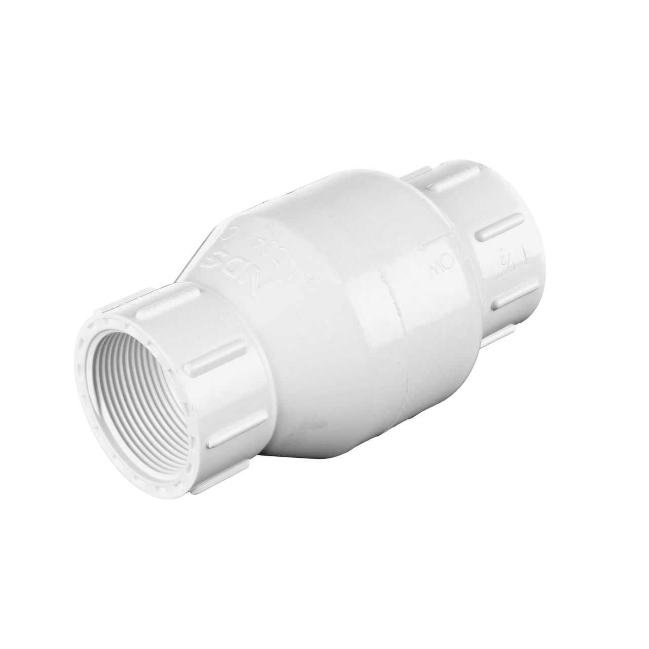 NDS 1-1/2 in. White PVC Spring Check Valve (NDS 1001-15, NDS 1002-15)