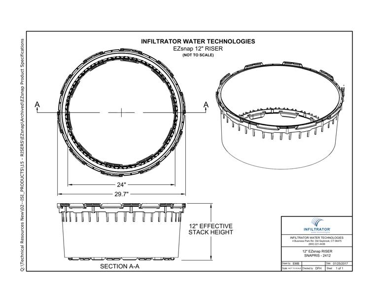 12" EZsnap Riser Standard Detail