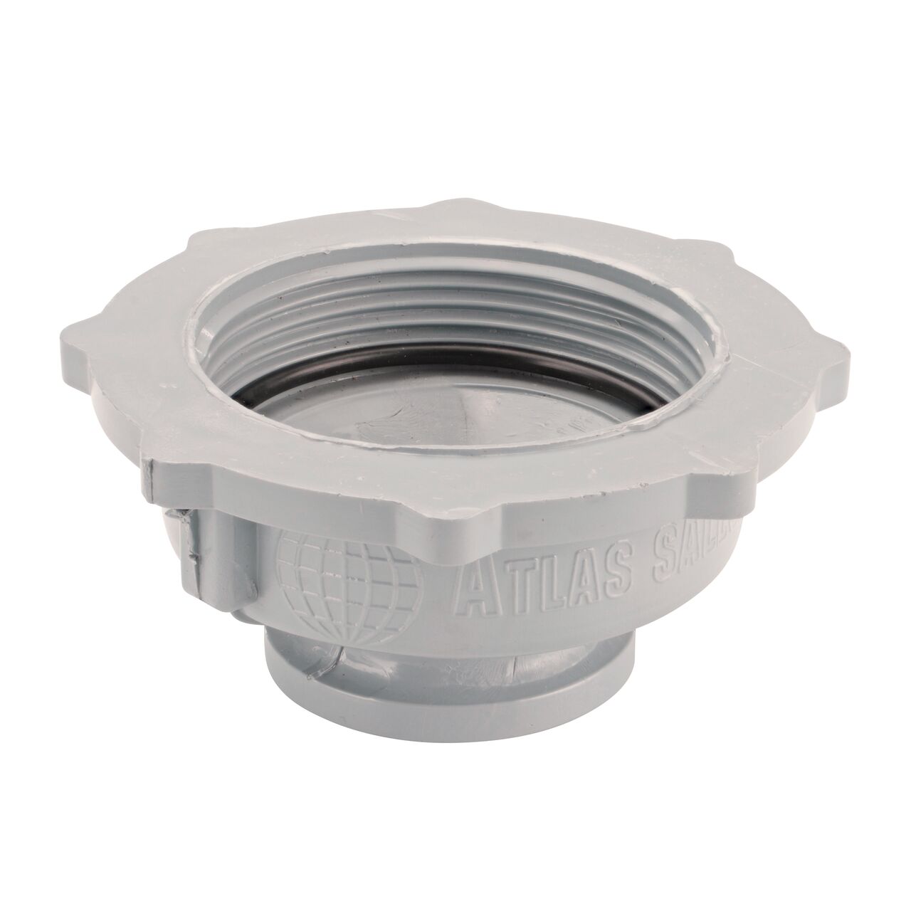 The NDS Gray 2-1/2 in. FPT X 3/4 in. FPT Fire Hydrant Cap (NDS 23-25T) protects a hydrant from unauthorized use and vandalism and resistant to corrosion and rust