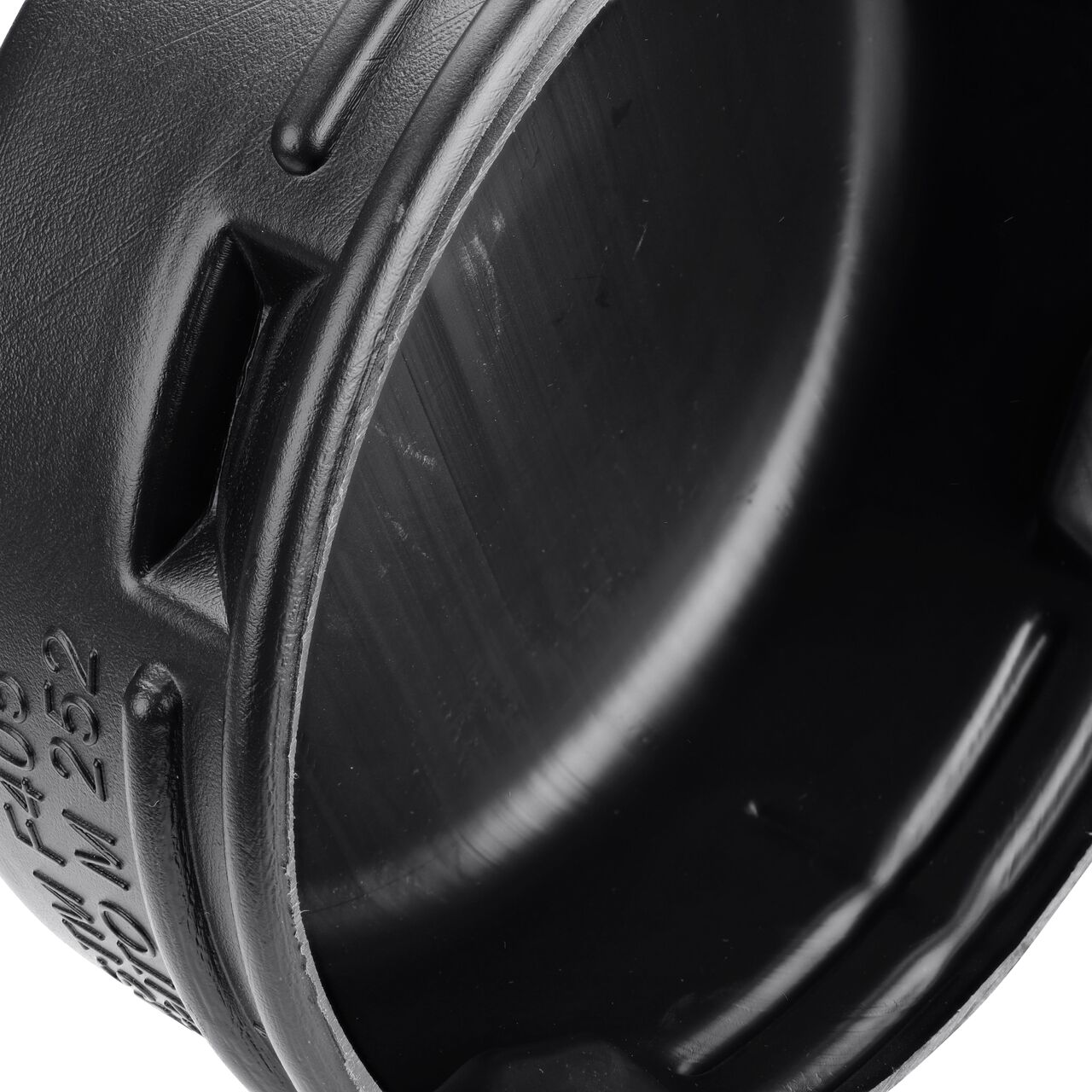 Closeup of the outer side of the 6 in. High-Density Polyethylene Corrugated End Cap (NDS 6C06)