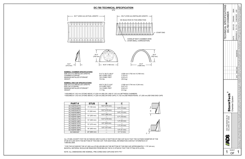 DC-780 StormTech Technical Specification 