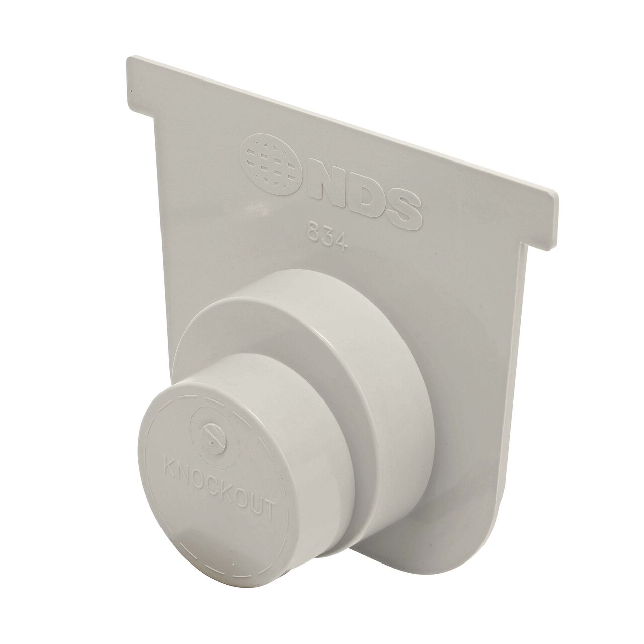 NDS 8 in. Pro Series Channel™ Drain End Cap/End Outlet, for Deep Profile Channel Drain (NDS 834)