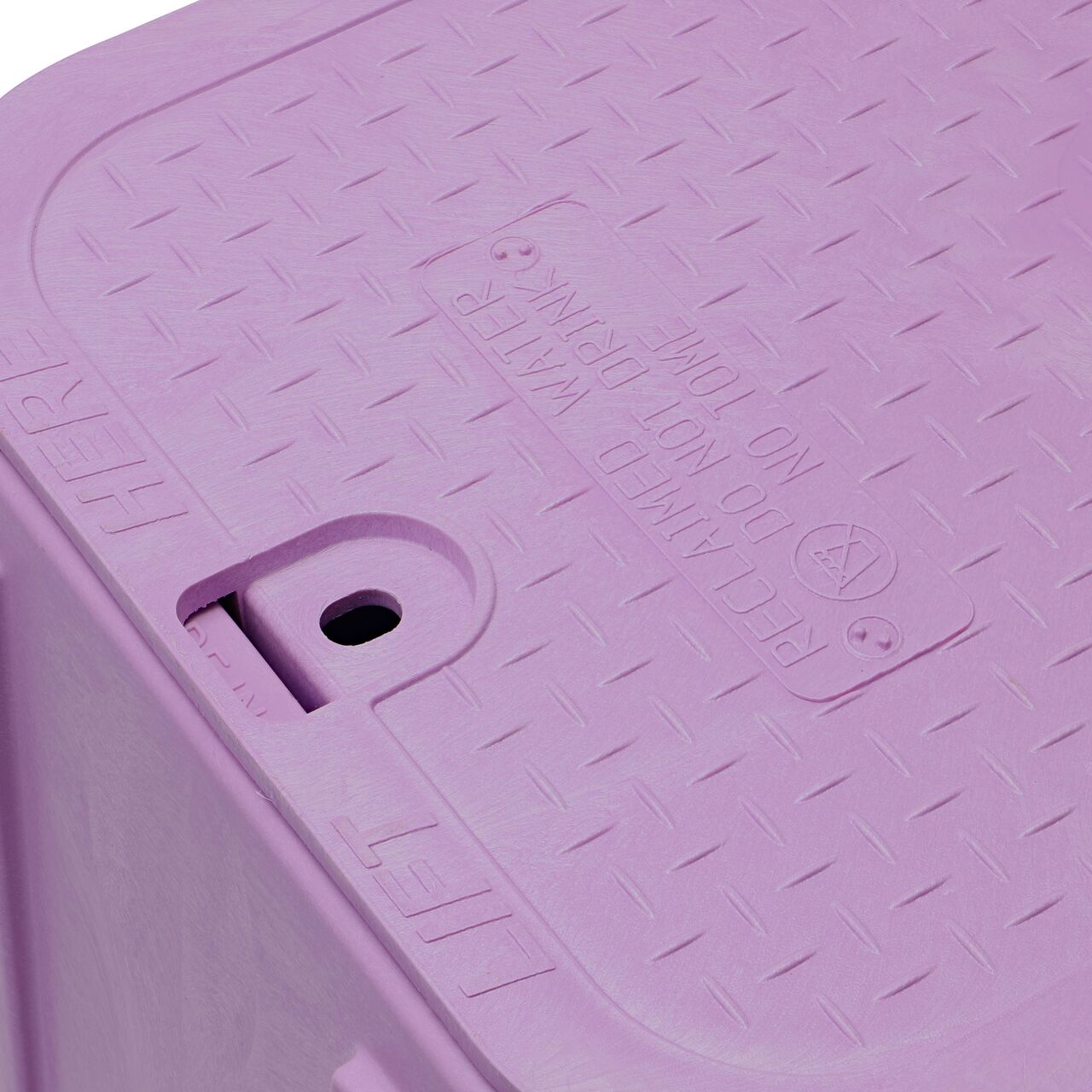 The valve box lid and bolt securely in place on the NDS 14 in. x 19 in. Rectangular Pro-Spec® Series Purple Box and Purple Reclaimed Water Cover (NDS 314PBCR) keeping components protected against the elements, foot traffic, lawn care equipment, and potential vandalism while keeping them out of sight