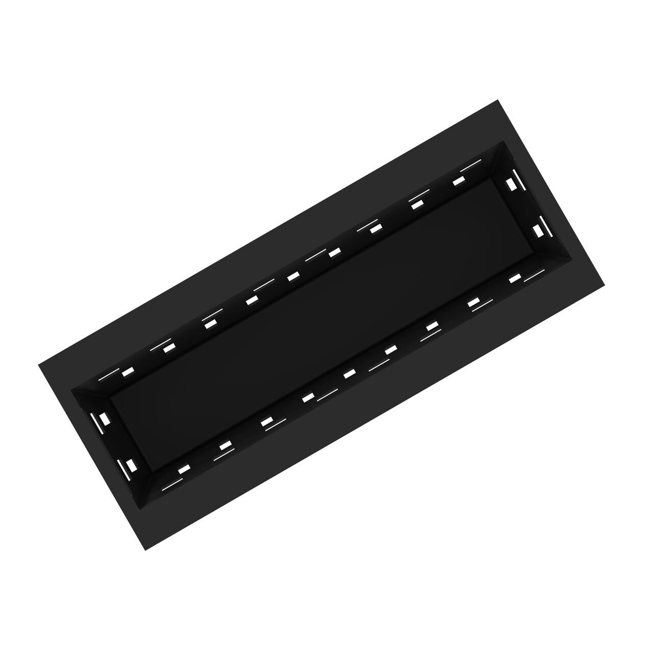 Top down view of the inside of the BG-FILCOTEN® by NDS® 200 Trench Drain Plastic Trash Bucket (NDS 22512)