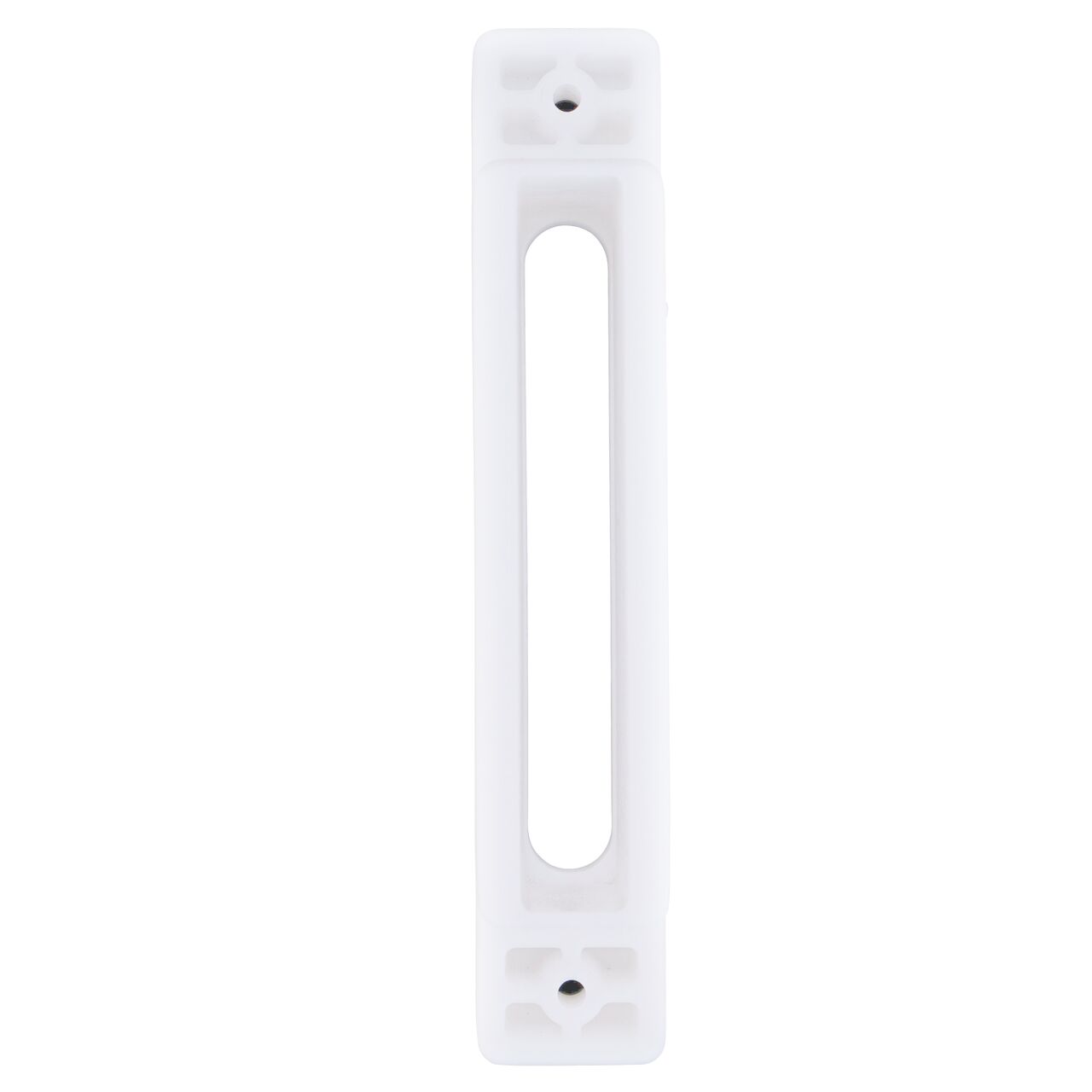 The underside of the White Slotted Plastic Dura Slope™ Channel Drain EZ-Track™ Radius Coupling Grate (NDS DS-660MG)