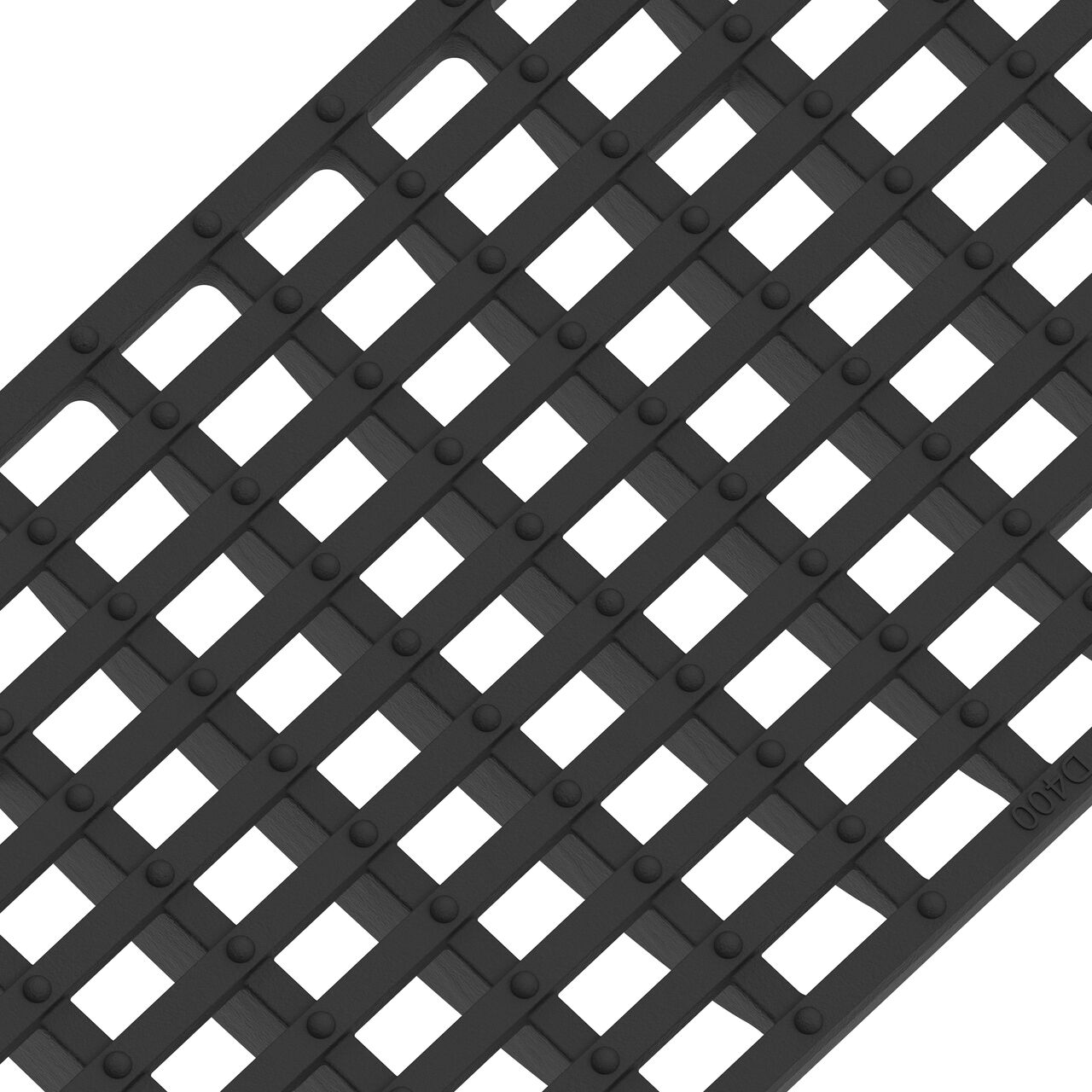 Angled view of class D load ductile iron bar design BG-FILCOTEN® 200 Trench Drain Grate (NDS 17020104)