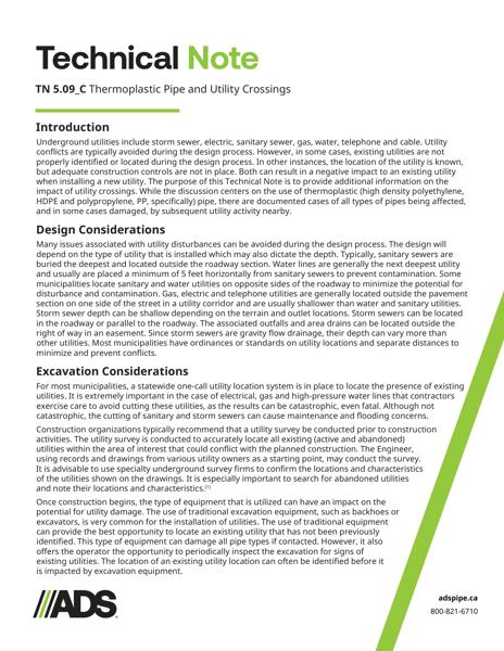 TN 5.09_C Thermoplastic Pipe and Utility Crossings