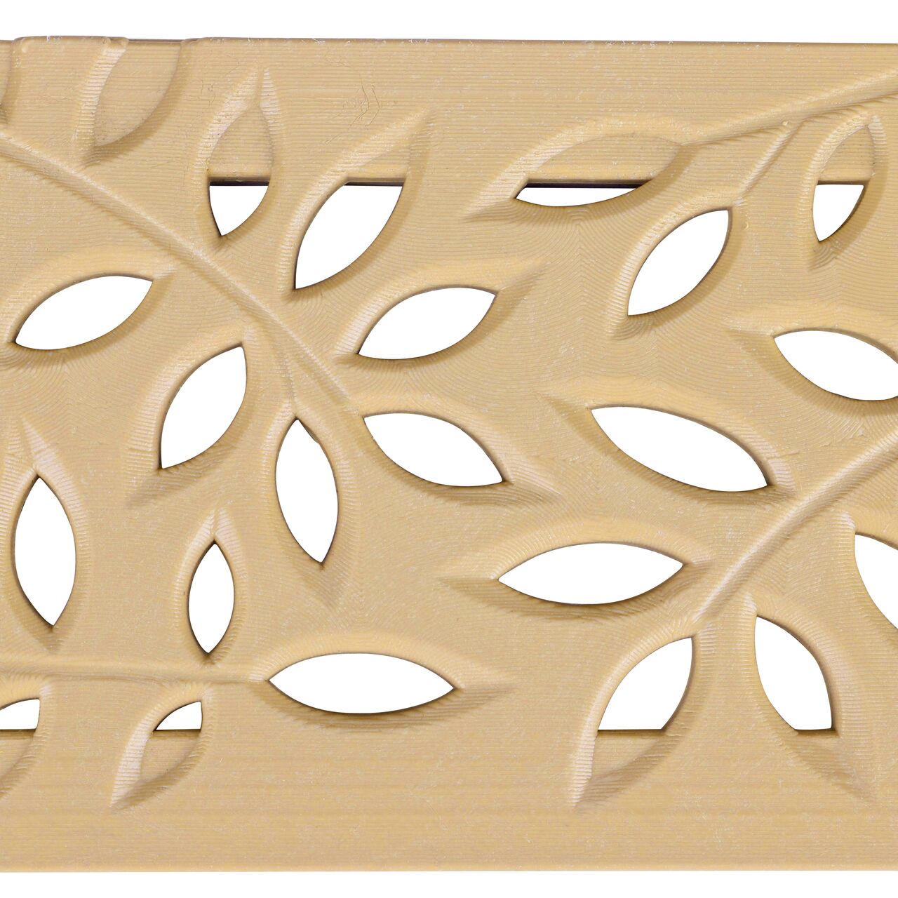 Top down view of the Decorative Botanical Sand Plastic Mini Channel™ Drain Grate (NDS 554S)