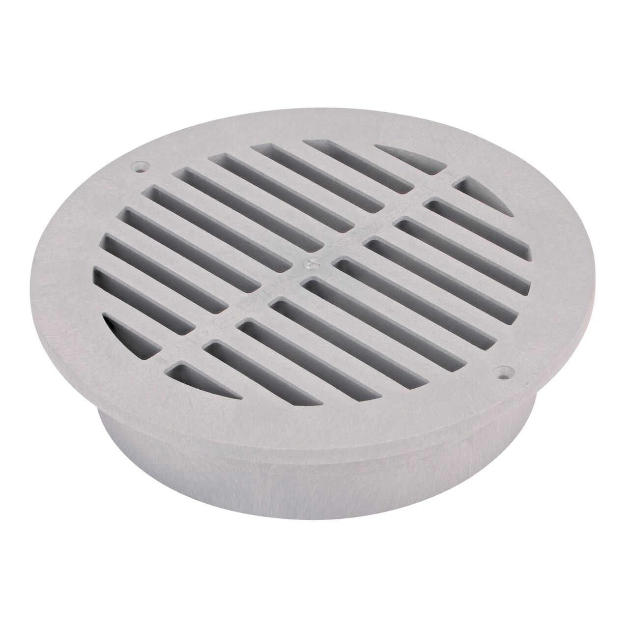 NDS 12 in. Round Grate made of gray plastic (NDS 1260)