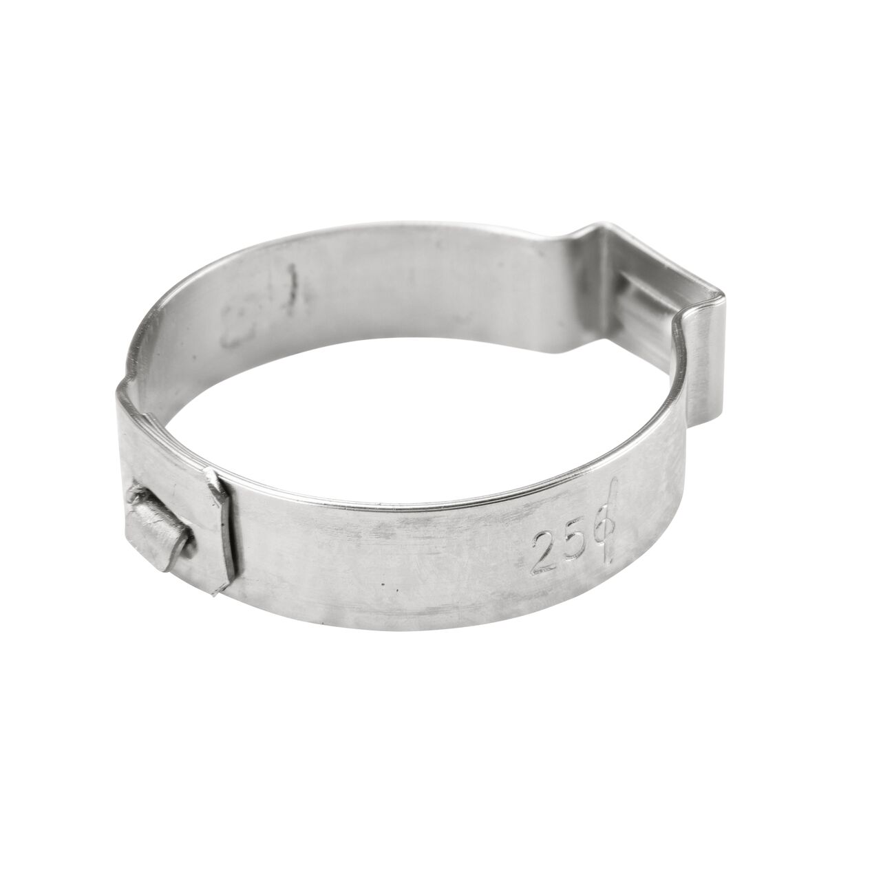 The NDS 256R Stainless Steel Pinch Clamp (NDS NC-155000-015) secures hoses and pipes together and provides a leak and corrosion-resistant connection point