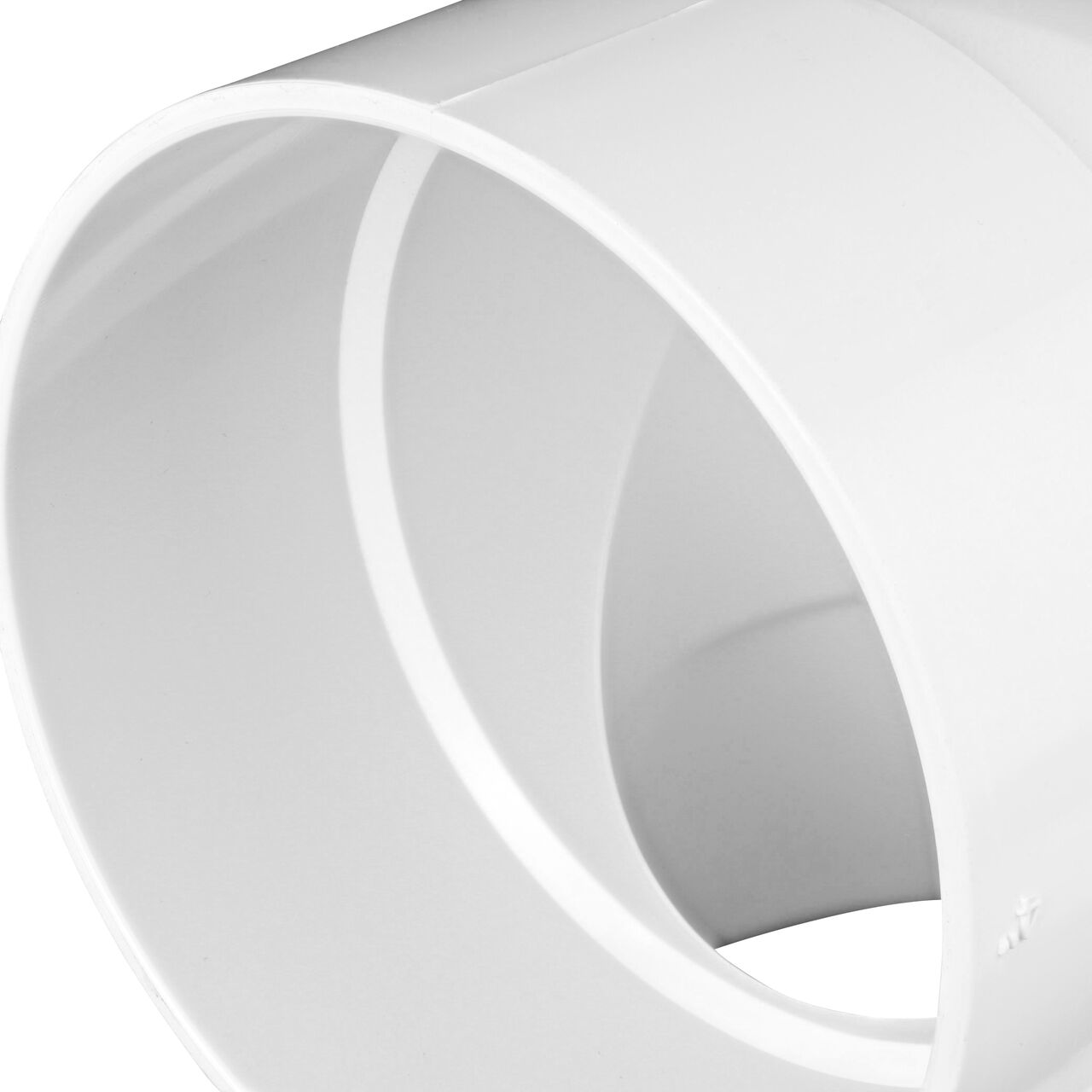 Alternate view with 4 in. side of the 4 in. PVC Sewer and Drain 90° Elbow (NDS 4P02*, NDS 4P02, NDS 4P02_BULK)