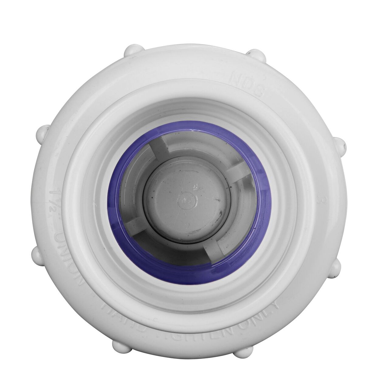 Water is conveyed one-way through the valve when the flap opens on the NDS Clear 1-1/2 in. slip end by slip end with 1/2 lb. spring PVC True Union Spring Check Valve (NDS 1700C15)