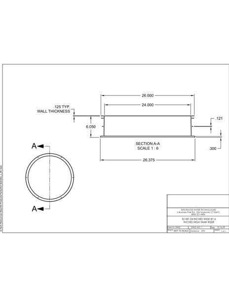 24" x 6" EZset Riser Standard Detail