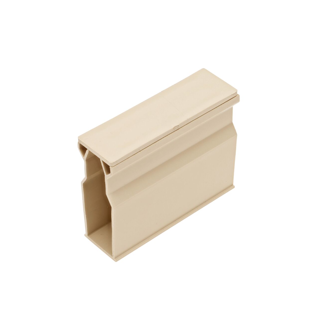 Hero shot of the sand plastic Micro Channel™ Drain Cleanout with a removable top (NDS 8652)