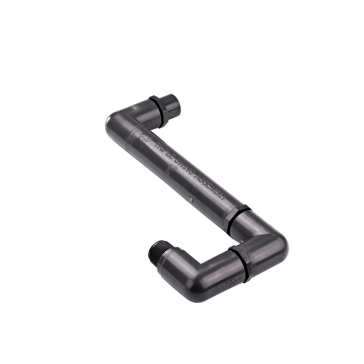 NDS Triple Swing Joints Assembly Sch. 80 3/4 in. spigot X 3/4 in. MPT comes preassembled to provide flexible placement for sprinkler off pipeline path (NDS TSA-0750-ST)