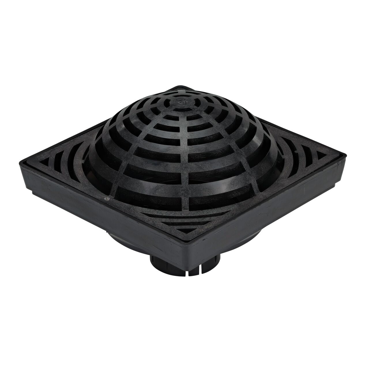 The NDS 12 in. Low-Profile Adapter Kit with Black Atrium Grate (NDS 1230ATBLKIT) works as a catch basin drain in tighter applications
