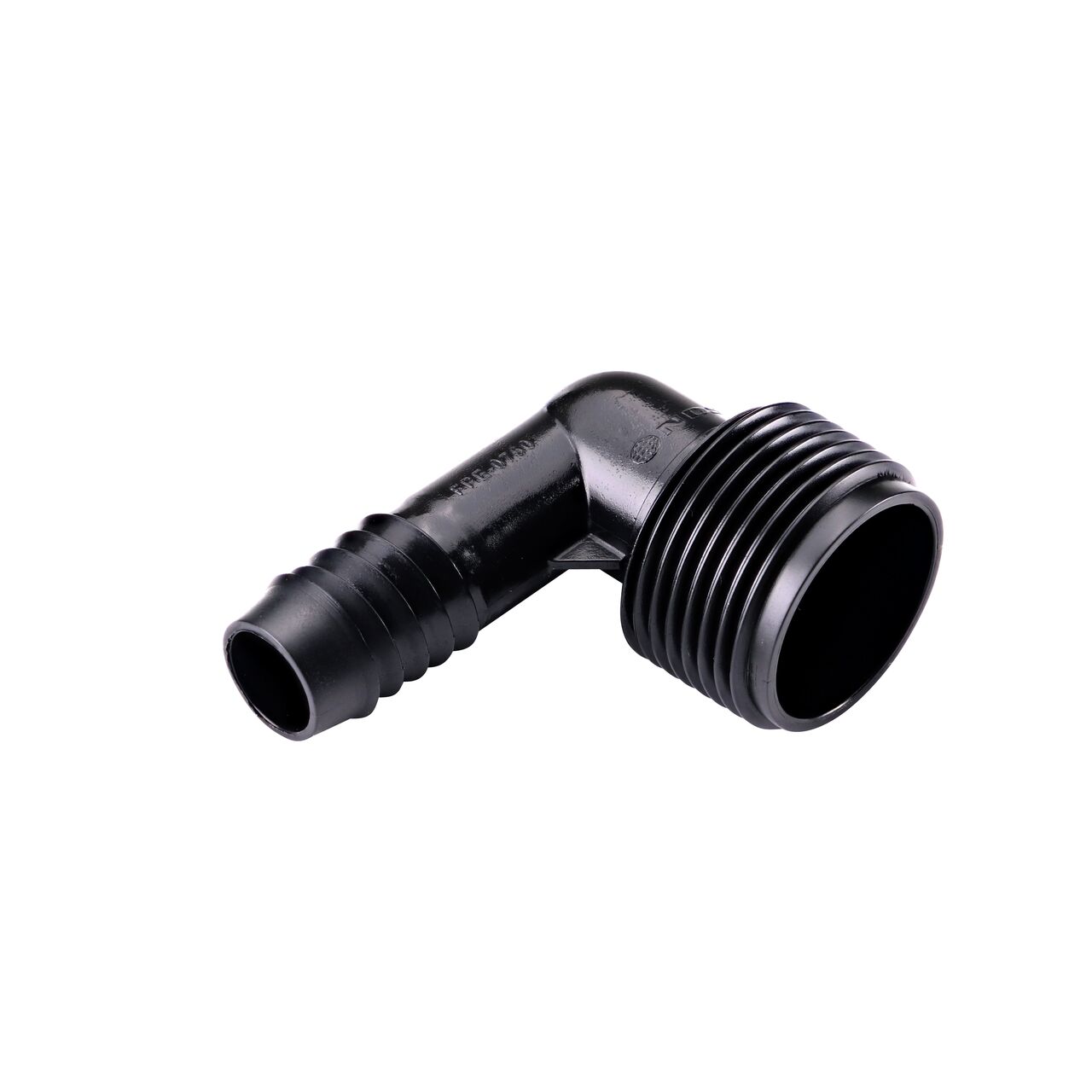 Sprial Barbed Elbow with one side a 3/4 in. Male NPT and other side is a spiral barbed adapter (FPE-0750)