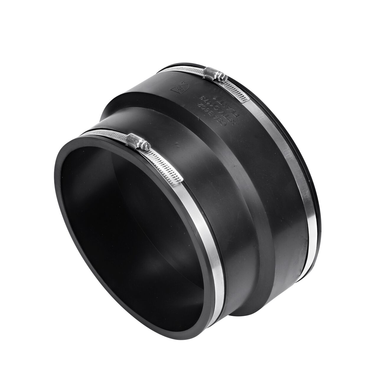 The NDS 8 in. flex coupling connects clay pipe to cast iron/sewer & drain or DWV pipes and are to be used in non-pressurized utility and plumbing applications (NDS 02-88)