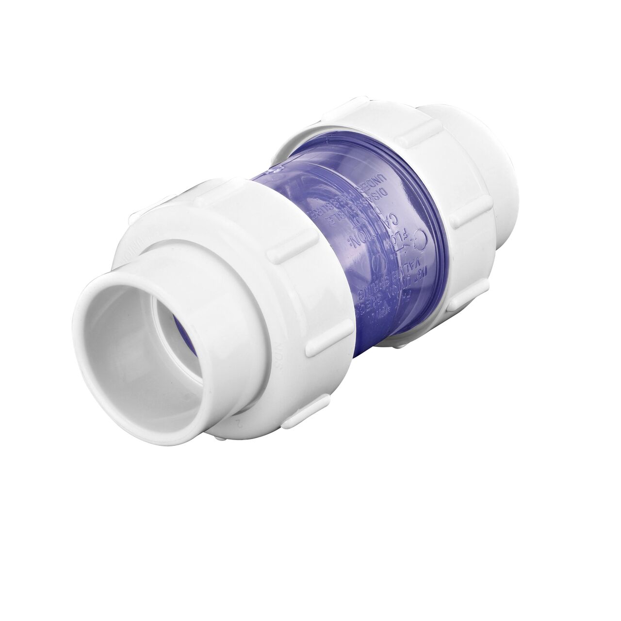 NDS Clear 1-1/2 in. IPS slip by slip PVC Compact True Union Spring Check Valve (NDS 1790C15)