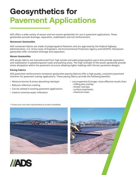 Geosynthetics for Pavement Applications