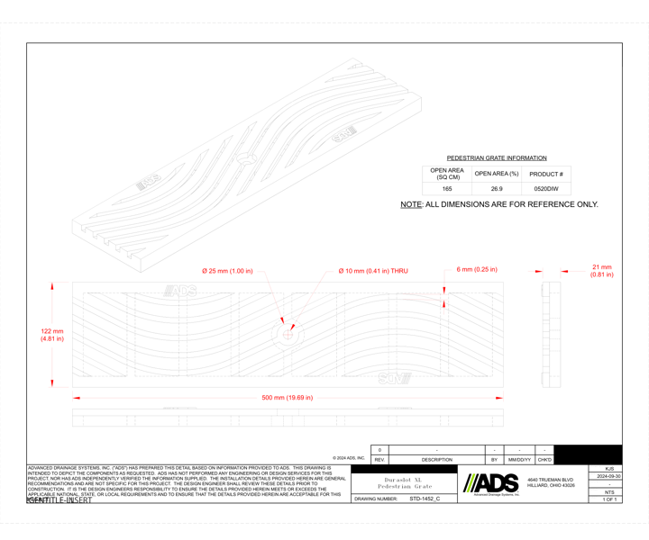 1452_C Duraslot XL Pedestrain Grate