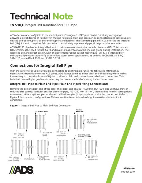 TN 5.10_C Integral Bell Transition for HDPE Pipe