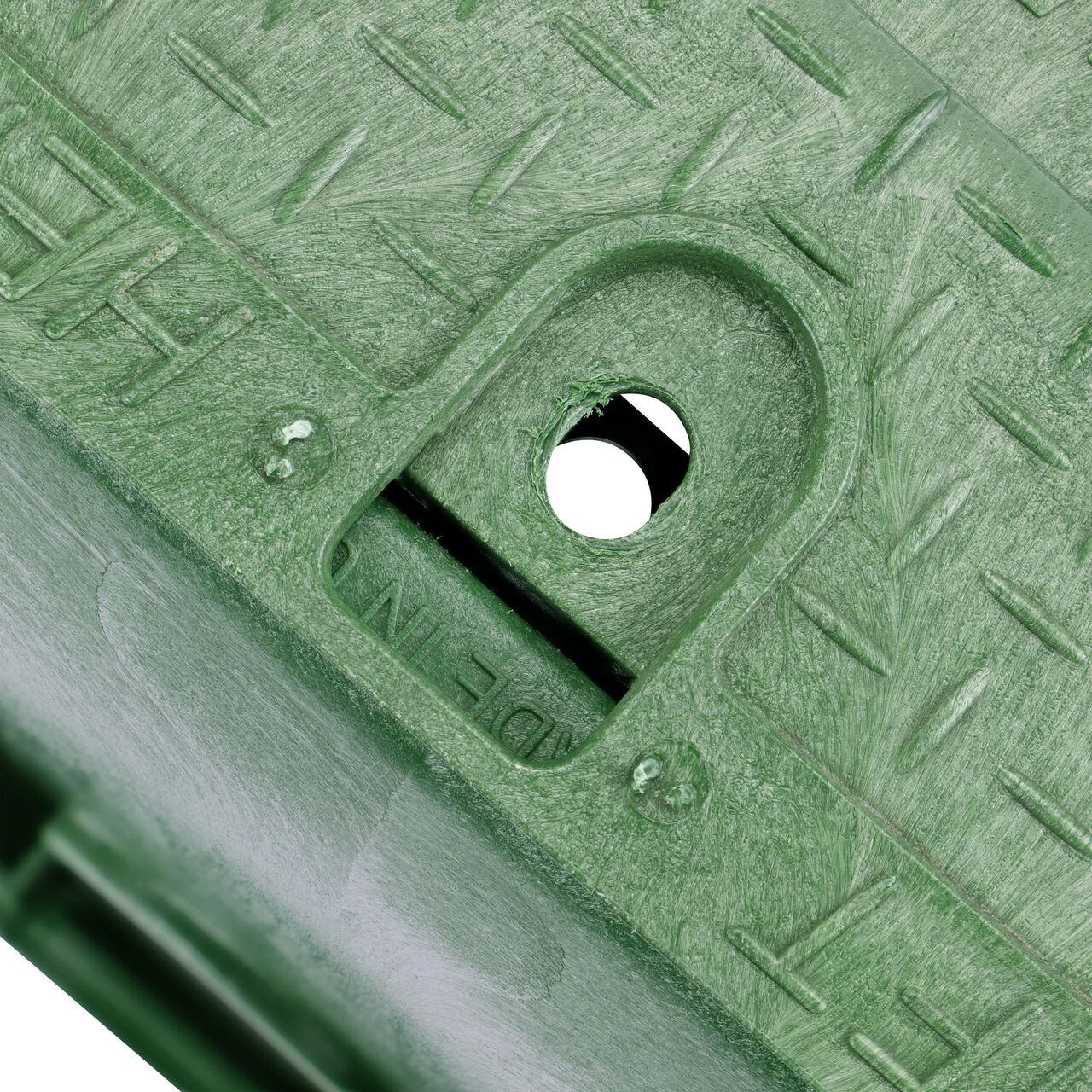 The valve box lid securely in place on the NDS 14 in. X 19 in. Rectangular Standard Series Green Box and Green Sewer Cover (NDS 114BCS) keeping components protected against the elements, foot traffic, lawn care equipment, and potential vandalism while keeping them out of sight