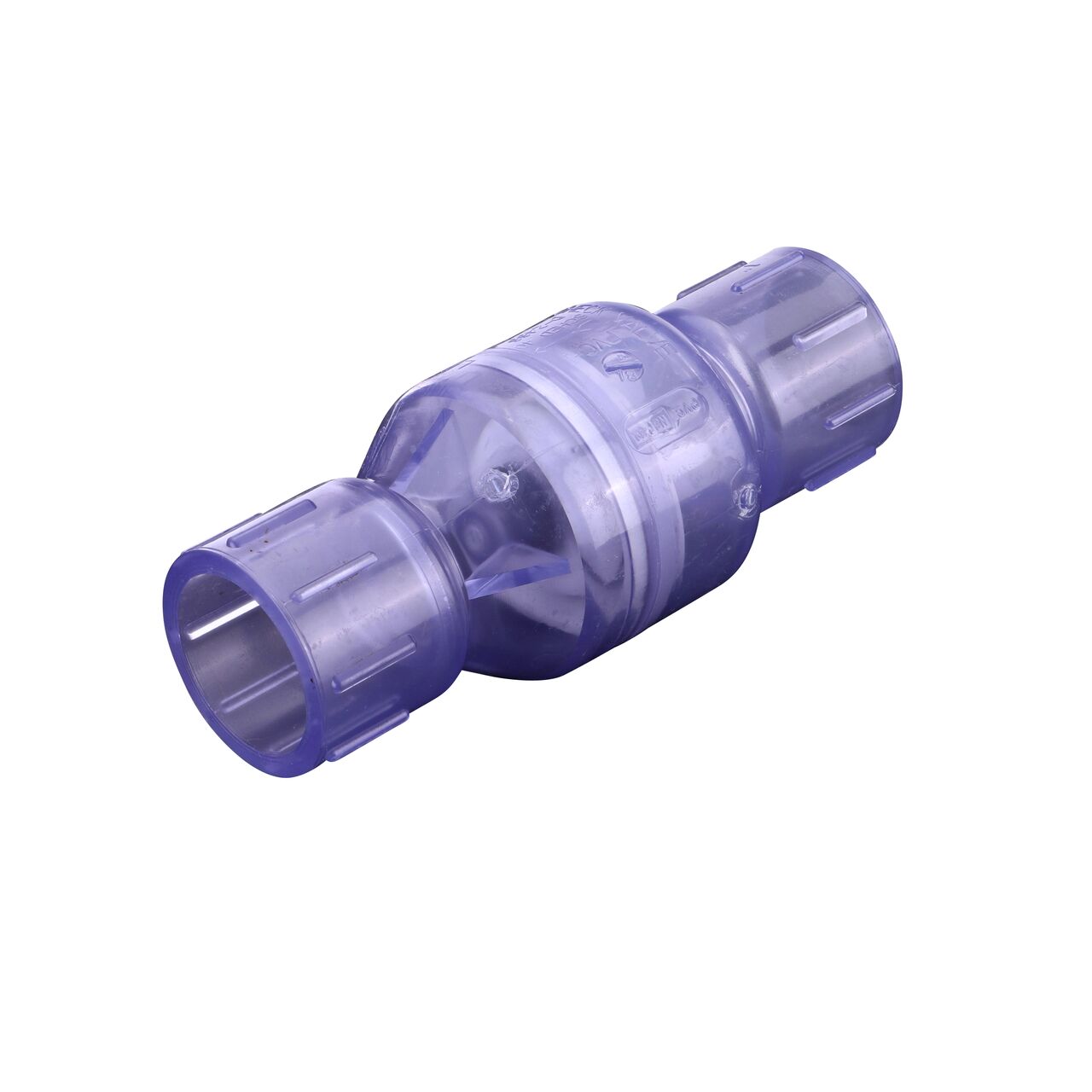 NDS Clear 1 in. slip end by slip end PVC Spring Check Valve (NDS 1011C10)