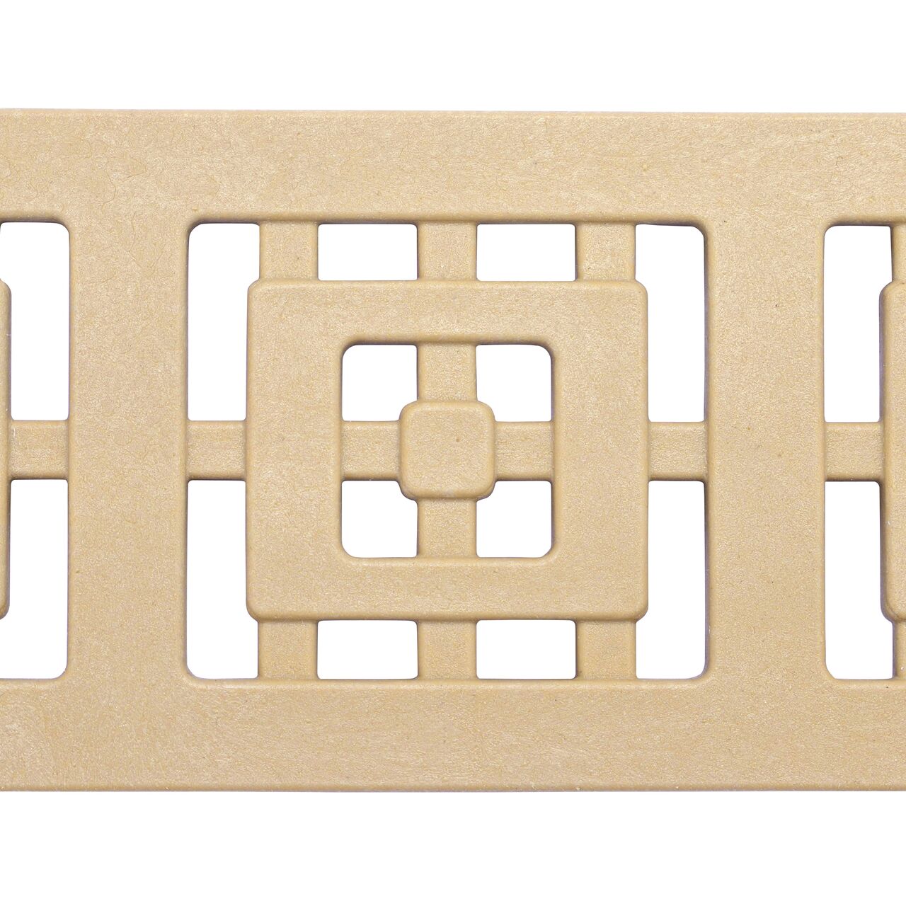 Top down view of the Slim Channel™ Sand Decorative Square Design Drain Grate (NDS 9252)