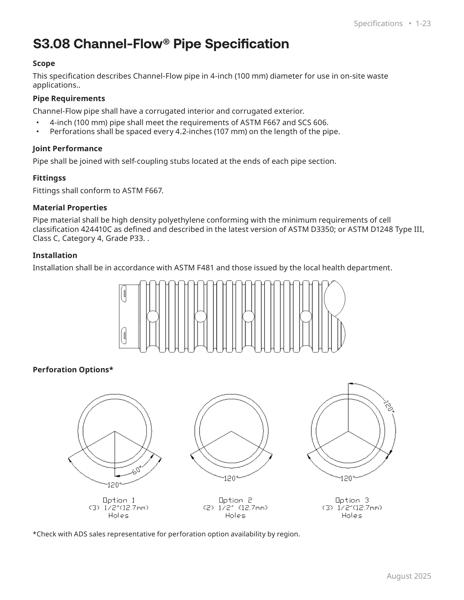 S3.08 Channel-Flow Pipe Specification