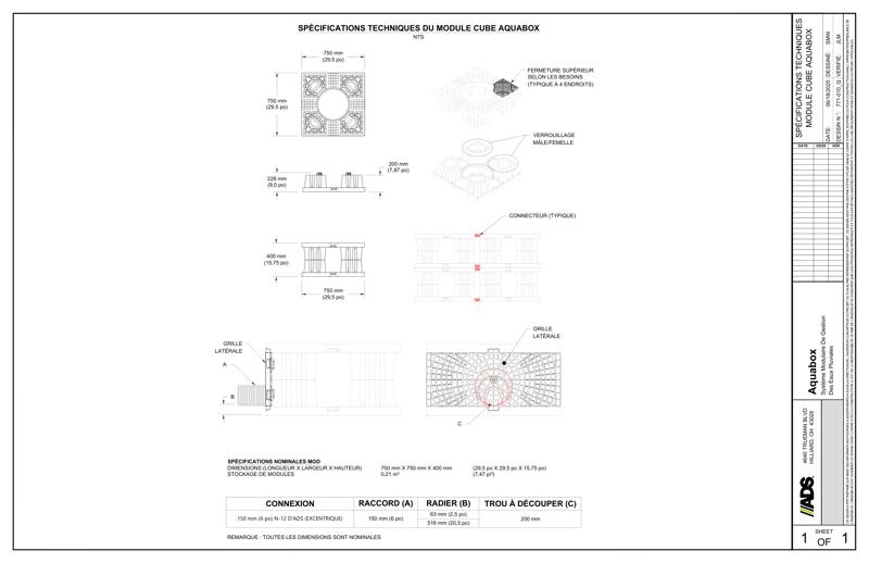 Spécifications techniques d’un module Aquabox&nbsp;Cube