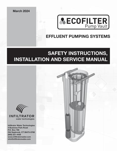 ECOFILTER Pump Vault Installation and Service Manual