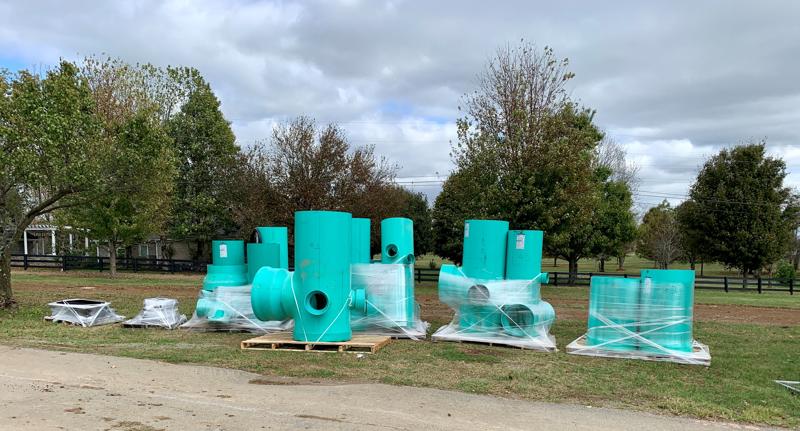 Basins Stored on Jobsite in TN