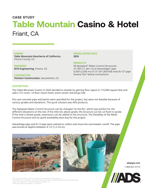 Table Mountain Casino & Hotel Case Study